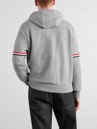 Thom Browne - Cotton-Piqué Zip-Up Hoodie - Gray