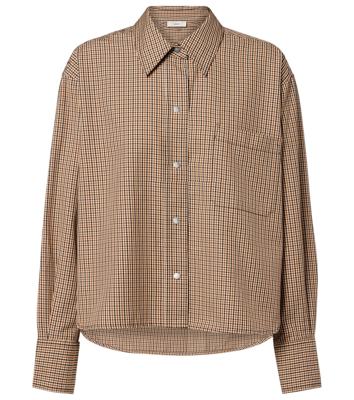 Photo: Vince Checked cotton-blend shirt