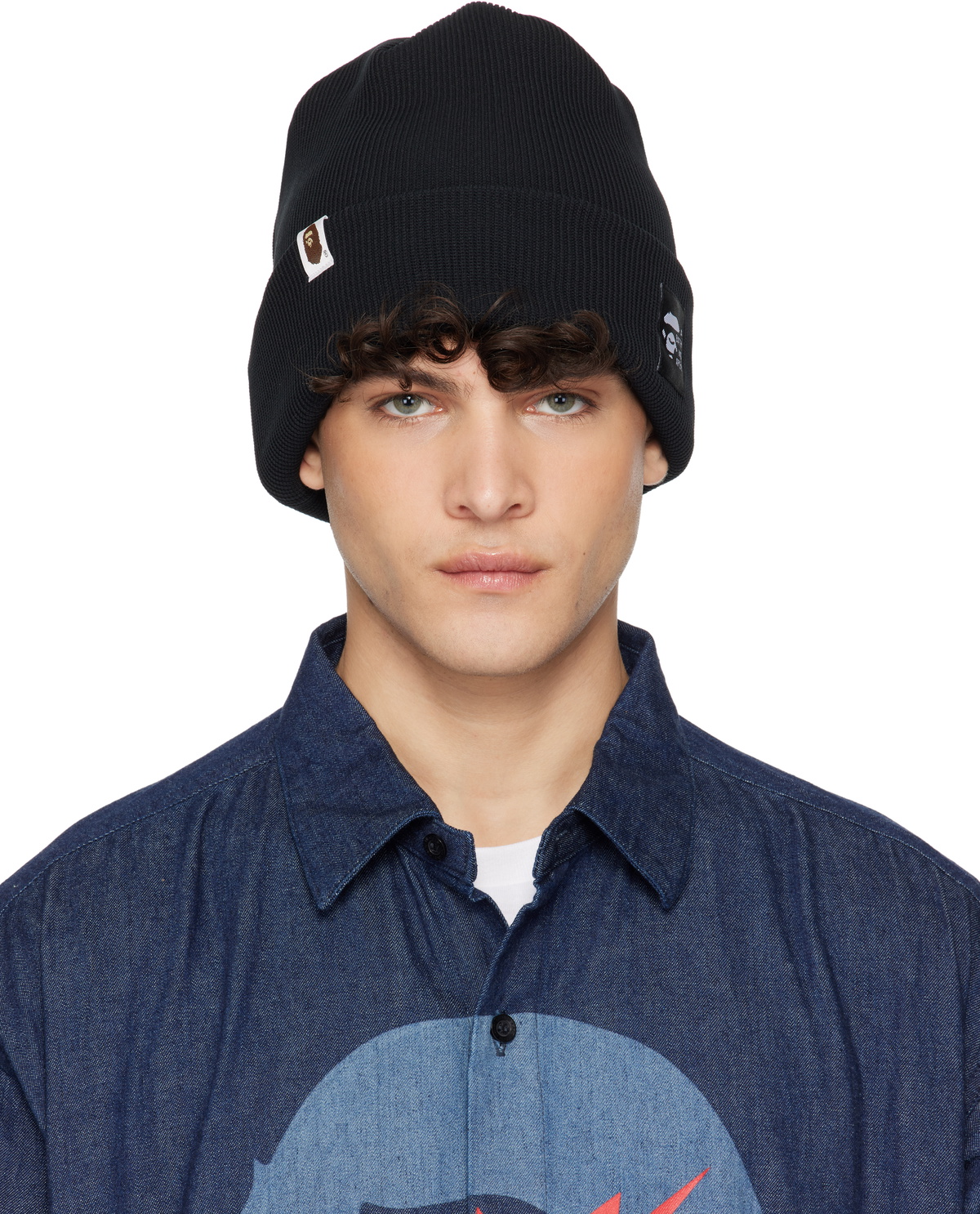 BAPE Black Knit Baby Milo Beanie A Bathing Ape