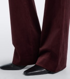 Veronica Beard Gracie cotton-blend velvet flared pants