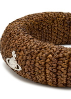Vivienne Westwood Orb Raffia Headband - Camel - One Size