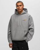 Carhartt Wip Hooded American Script Sweat Grey - Mens - Hoodies