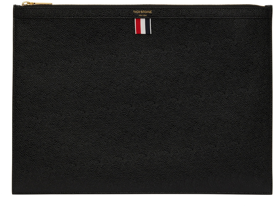 Thom Browne Black Large Zip Document Holder