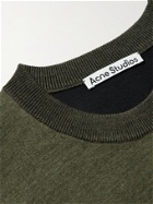 Acne Studios - Logo-Embroidered Wool-Blend Sweater - Green