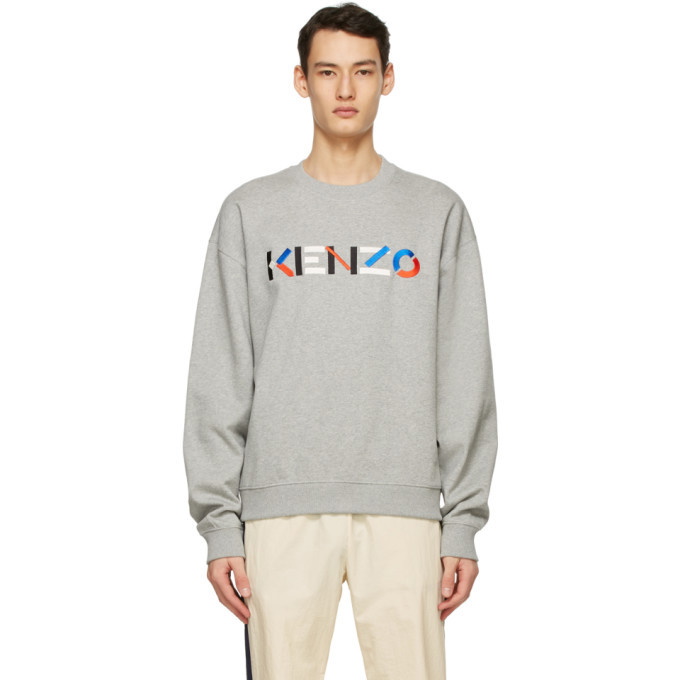 Photo: Kenzo Grey Oversized Logo Sweatshirt