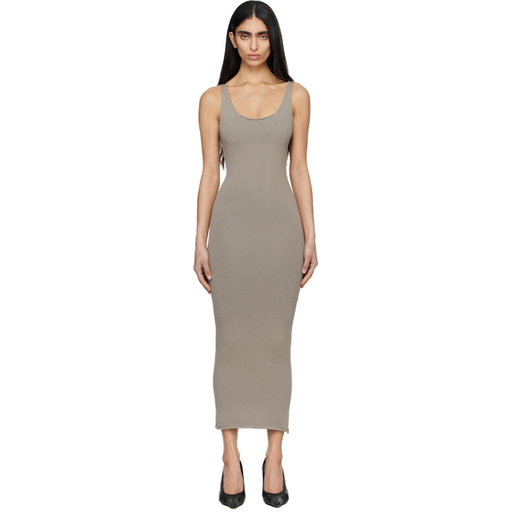 Photo: Entire Studios Gray Raw Knit Midi Dress