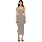 Entire Studios Gray Raw Knit Midi Dress