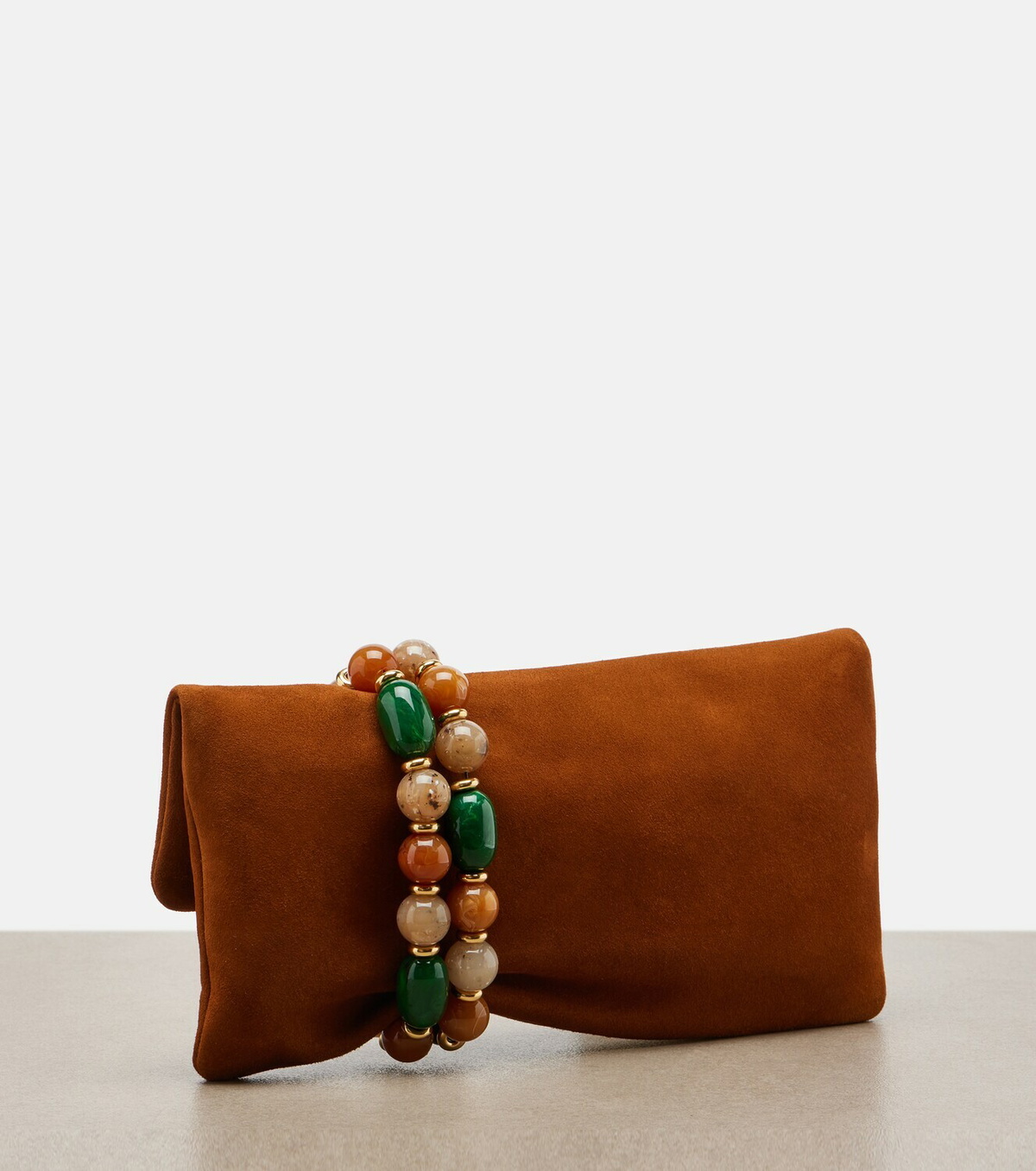 Jimmy Choo Zandra beaded suede clutch