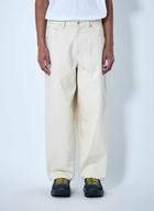 Metalwood Wide-Leg Denim Trousers