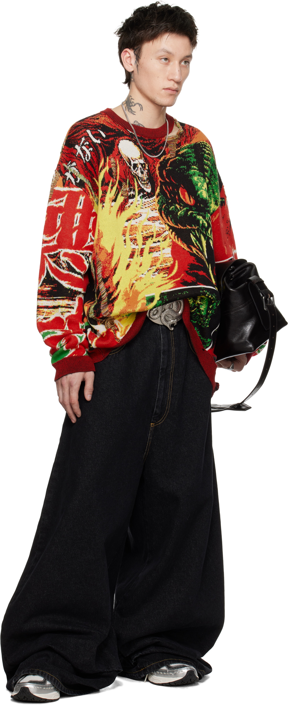 LU'U DAN Multicolor Misfit Jacquard Sweater