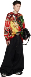 LU'U DAN Multicolor Misfit Jacquard Sweater
