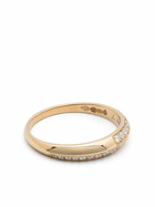 Lizzie Mandler Fine Jewelry 18K Yellow Gold Petite Crescent Diamond Ring