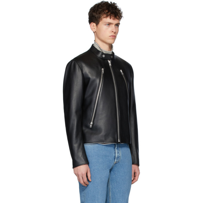 Maison Margiela Black Leather Sports Jacket Maison Margiela