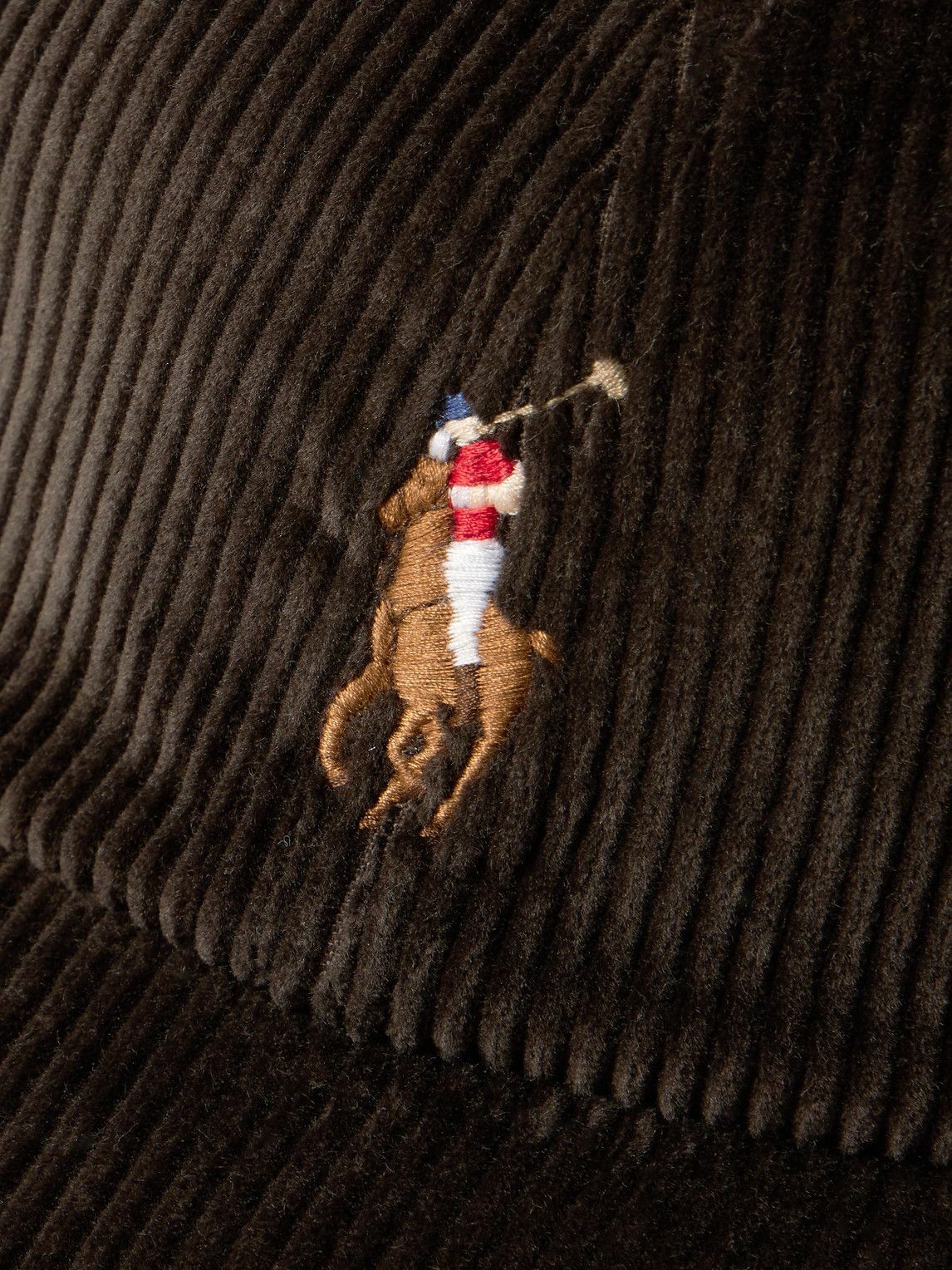 Polo Ralph Lauren - Full-Grain Leather-Trimmed Logo-Embroidered Cotton-Corduroy Baseball Cap
