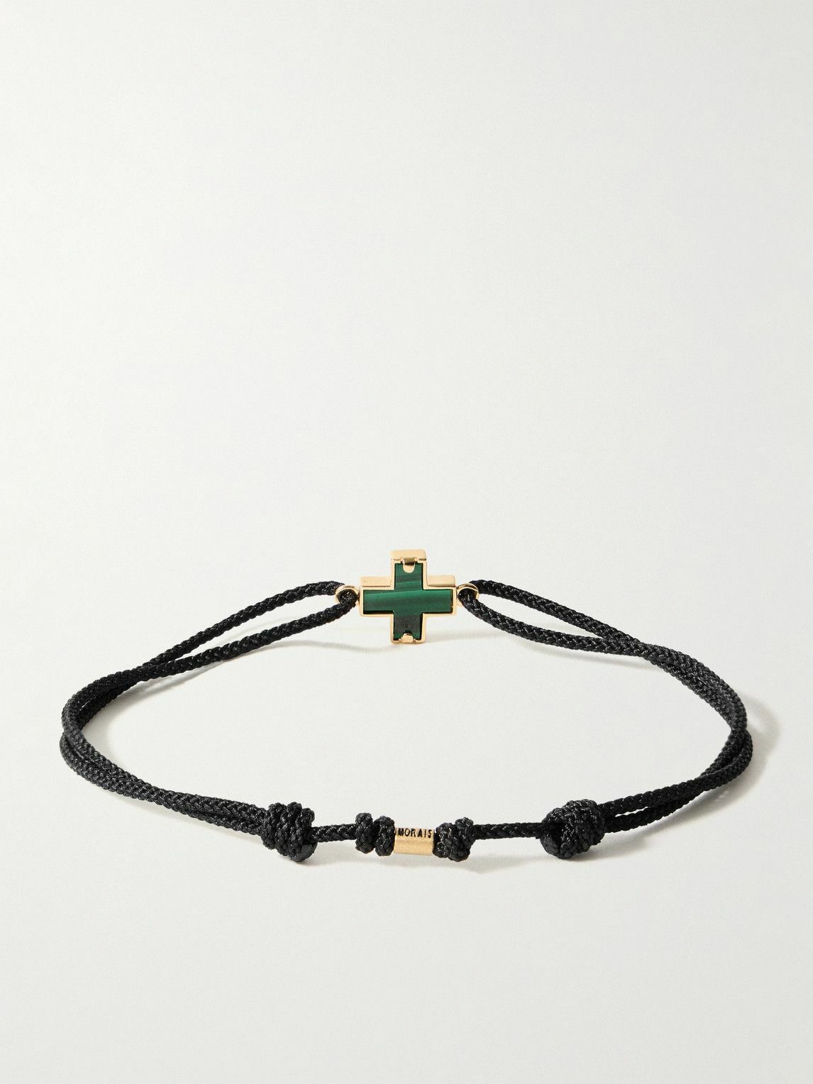 Luis Morais - Gold, Malachite and Cord bracelet