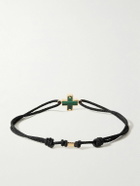 Luis Morais - Gold, Malachite and Cord bracelet