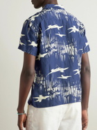 Orlebar Brown - Hibbert Living Dream Camp-Collar Printed Linen-Blend Shirt - Blue