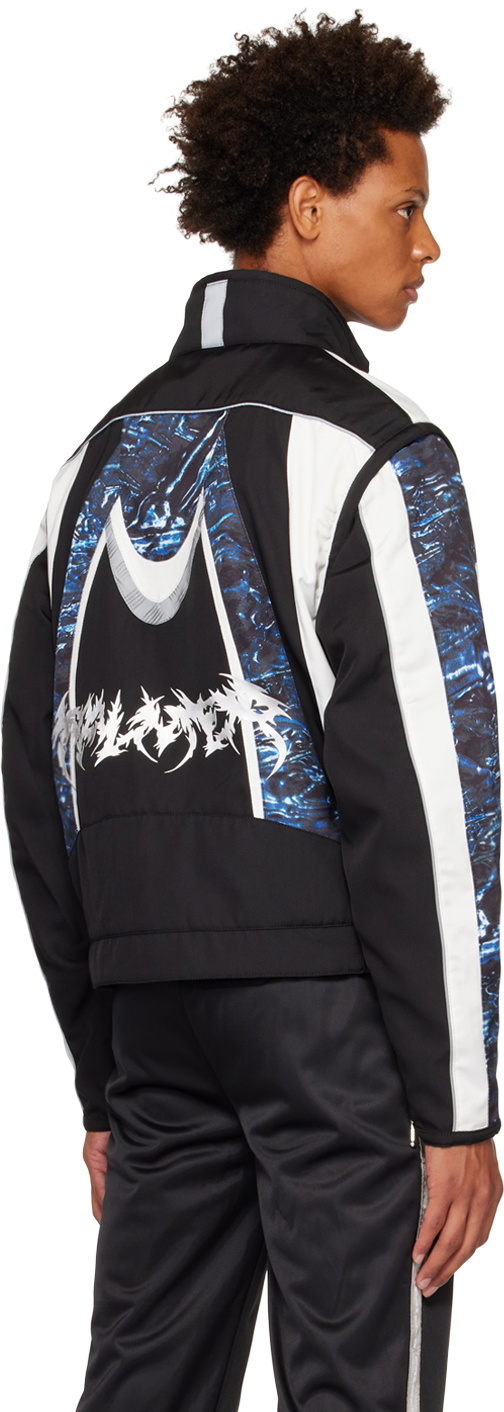 PALMER Black & Blue Paneled Jacket