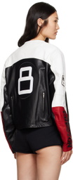 Heron Preston Black Moto Leather Jacket