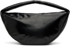 BY FAR Black Maxi Cush Creased Leather Shoulder Bag