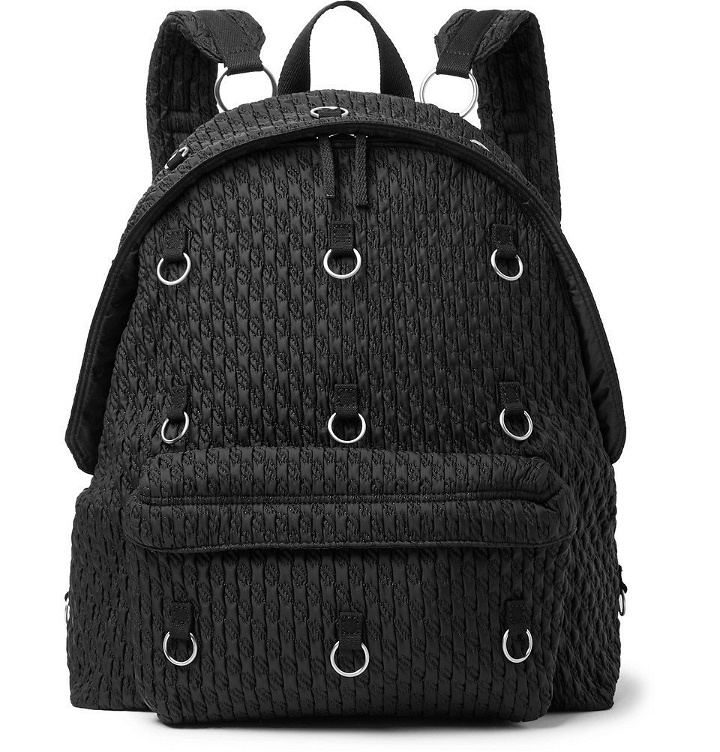 Photo: Raf Simons - Eastpak Padded Pak’r Embellished Matelassé Shell Backpack - Black