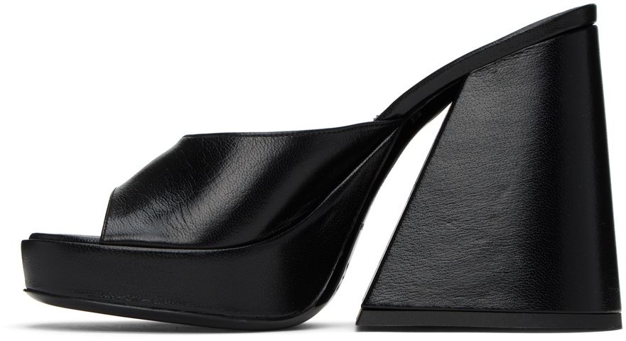 SIMONMILLER Black Slice Heeled Sandals
