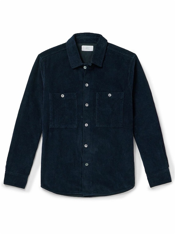 Photo: Mr P. - Garment-Dyed Cotton-Corduroy Shirt - Blue