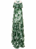 COSTARELLOS - Galiya Printed Silk Blend Chiffon Dress