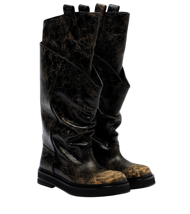 Photo: The Attico Passeggiata leather combat boots