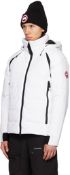 Canada Goose White Hybridge Base Down Jacket