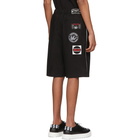 McQ Alexander McQueen Black Patch Drawstring Shorts