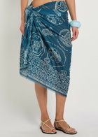 Alemais Lucky Printed Cotton Pareo - Blue - One Size