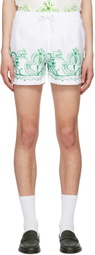 Carne Bollente White Spray On Me Swim Shorts