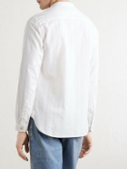Oliver Spencer - Grandad-Collar Striped Cotton Shirt - White