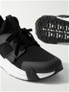 Moncler - Lunarove Rubber and Leather-Trimmed Neoprene Sneakers - Black