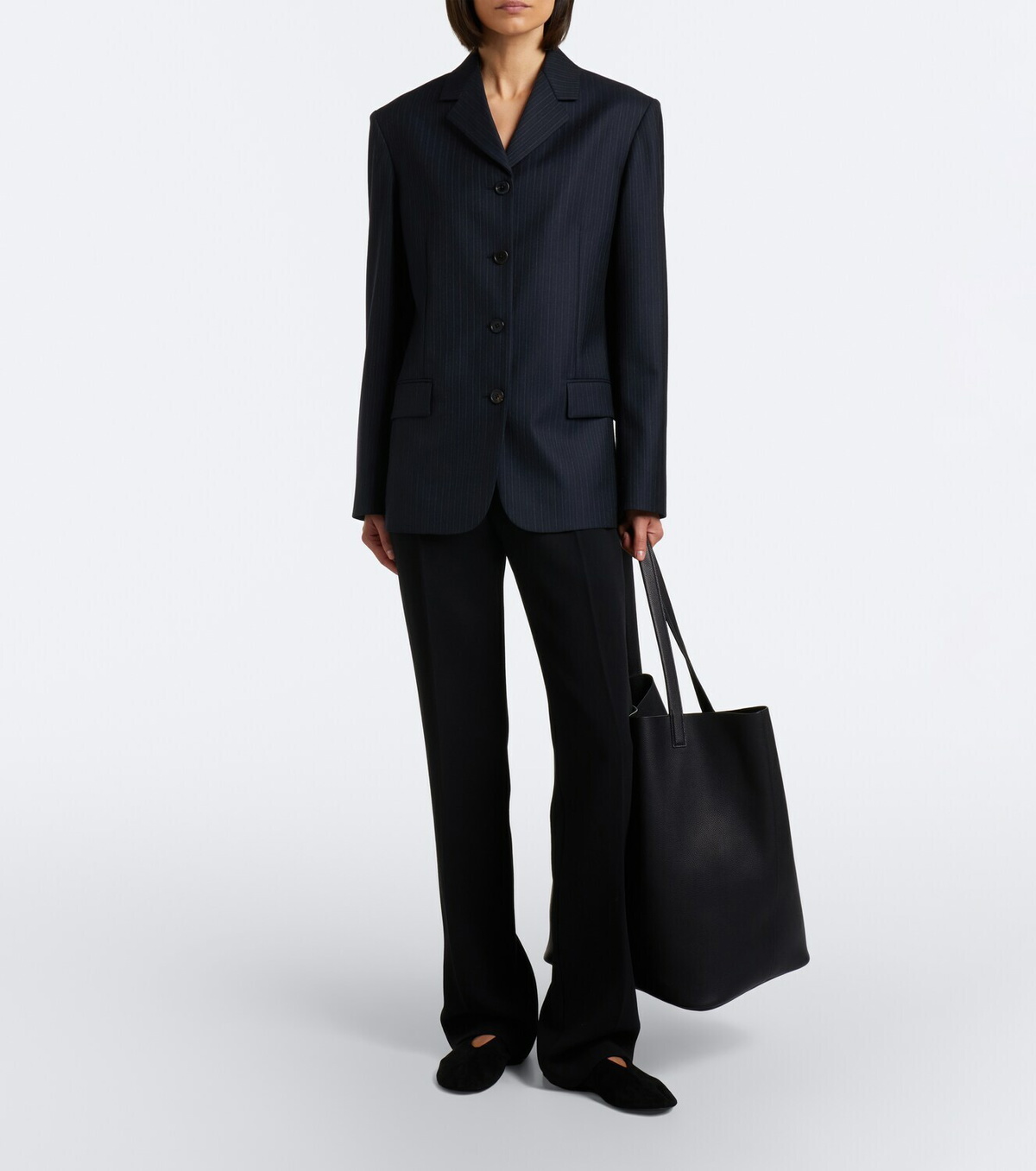 The Row Clement leather tote bag