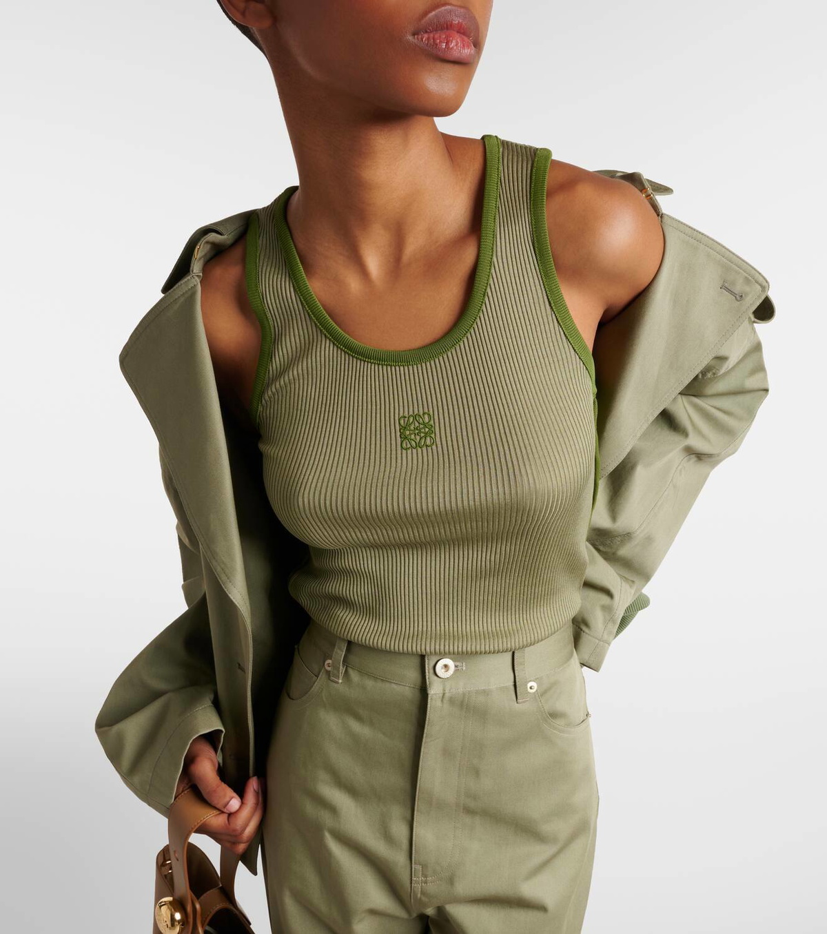 Loewe Anagram silk jersey tank top Loewe