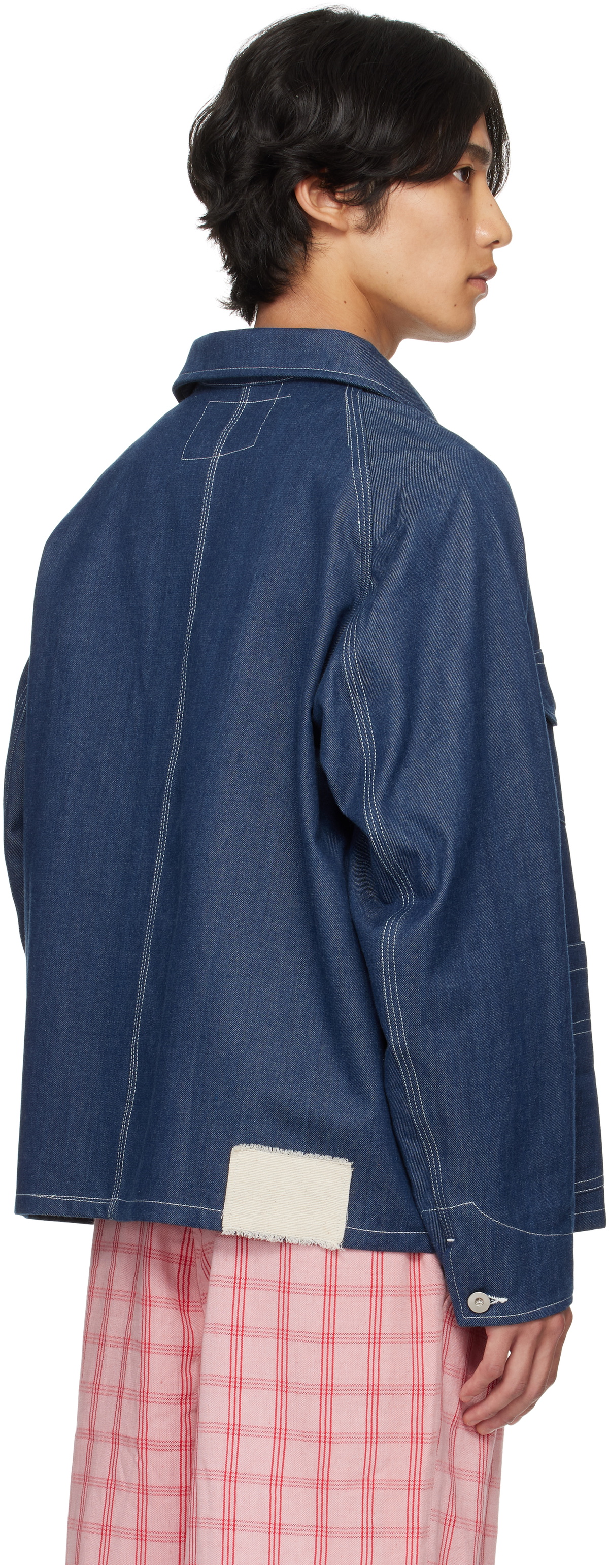 Story mfg. Navy Circuit Denim Jacket