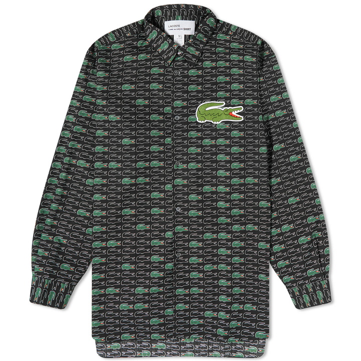 Photo: Comme des Garçons SHIRT Men's x Lacoste Multi Croc Shirt in Black