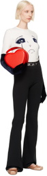 Pushbutton White Velvet Glove Crying Girl Long Sleeve T-Shirt