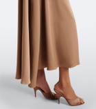 Simkhai Jacka caped satin midi dress