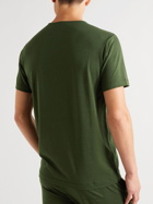 Hamilton And Hare - Stretch Lyocell and Cotton-Blend Henley Pyjama Top - Green