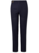 Rubinacci - Genny Slim-Fit Tapered Grain de Poudre Wool Trousers - Blue