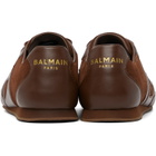 BALMAIN Brown Calfskin Sneakers