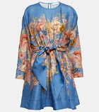 Zimmermann August floral linen minidress