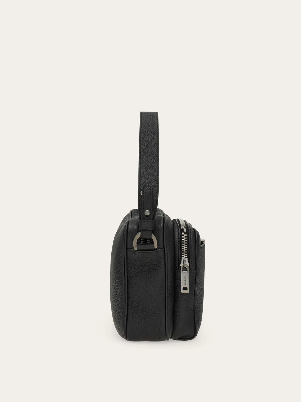 Ferragamo Mens Gancini shoulder bag in Black