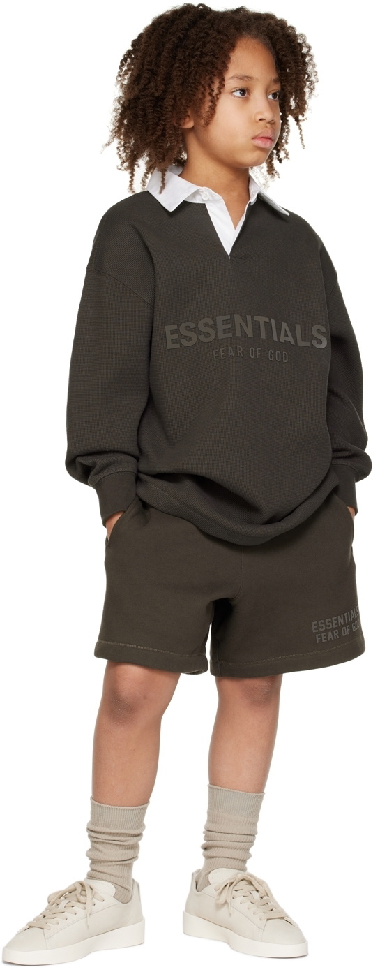 Essentials Kids Gray Button Polo
