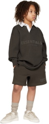 Essentials Kids Gray Button Polo