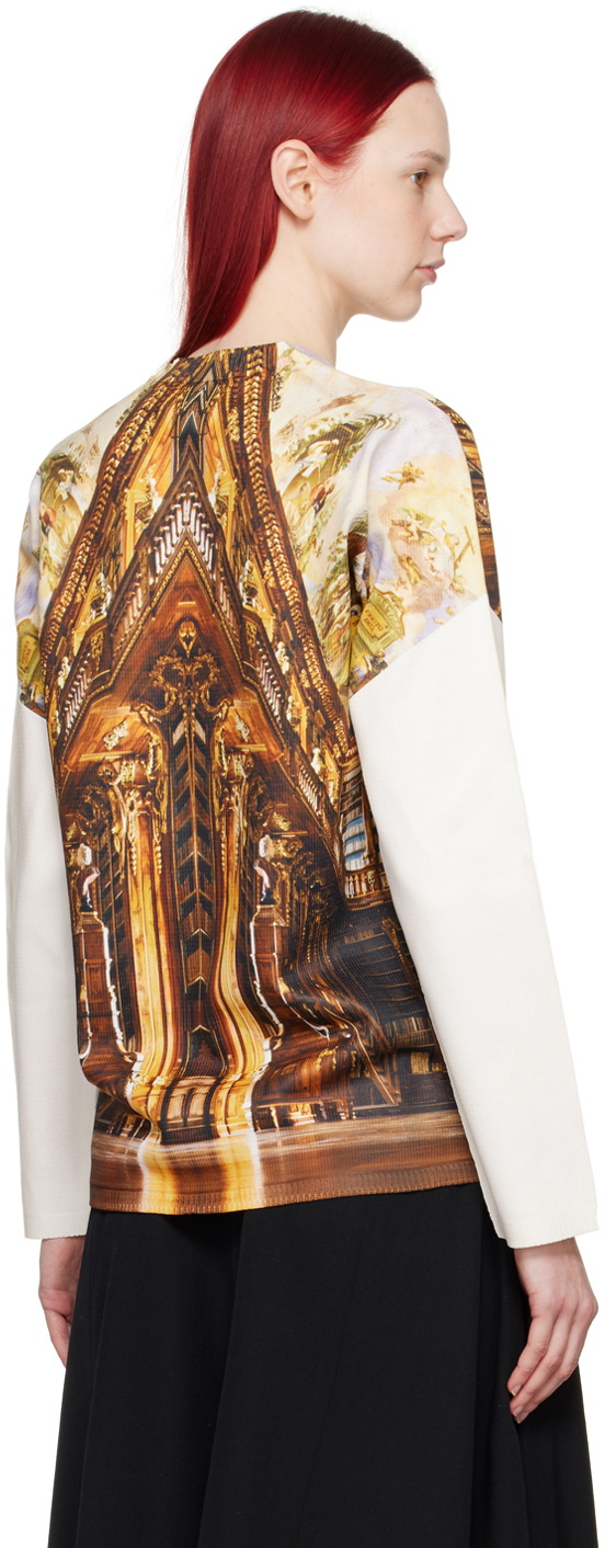 Comme des Garçons Homme Plus White Printed Sweater
