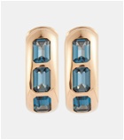 Pomellato Iconica 18kt rose gold earrings with blue topaz